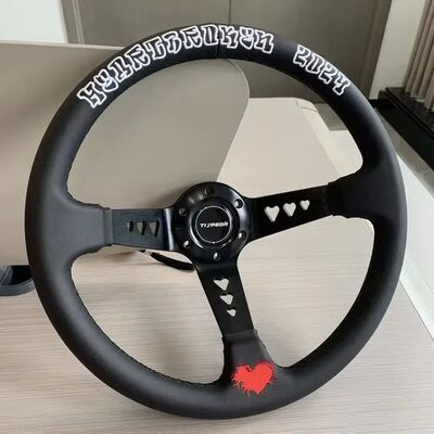 Quality  Tiypeor Custom Logo Microfiber Leather/Suede Racing Steering Wheel with Universal Fitment and Customizable Color factory