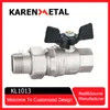 Durable Brass Gas Ball Valve with Easy Grip Butterfly Handle