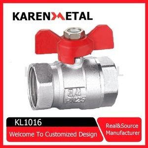 Good price Premium Nickel-Plated Brass Butterfly Handle Ball Valve for Plumbing online