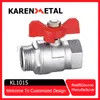 Premium Nickel-Plated Brass Butterfly Handle Ball Valve for Plumbing