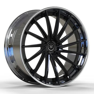 Black Polished Staggered 22inch Forged 2-Piece Alloy Wheel Rims for BMW X6