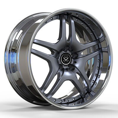 Polished and Grey Staggered 20inch Forged 2-Piece Wheels for Benze GLS Custom Rims