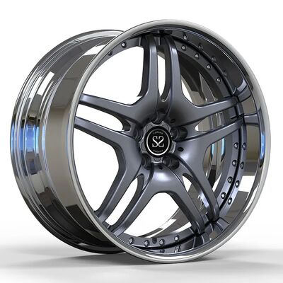 Polished and Grey Staggered 20inch Forged 2-Piece Wheels for Benze GLS Custom Rims