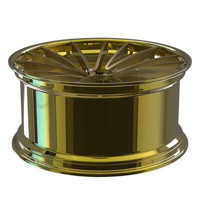 Custom 20X12 Gold Polish Forged 2-Piece Alloy Wheels for Porsche 991 GT3