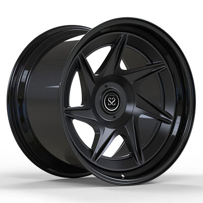 Staggered 19inch Satin Black 2-Piece Forged Wheels for Ford Mustang - Custom Alloy Rims