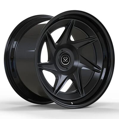 Staggered 19inch Satin Black 2-Piece Forged Wheels for Ford Mustang - Custom Alloy Rims