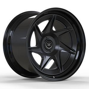 Staggered 19inch Satin Black 2-Piece Forged Wheels for Ford Mustang - Custom Alloy Rims