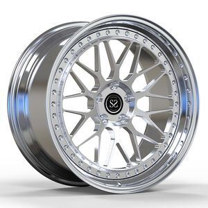 Custom Polished Forged 2-Piece Wheels with Staggered Fitment in 20 Inches for Camaro