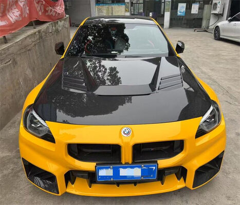 V Style Carbon Fiber Engine Hood for BMW M2 G87 Light Racing Ventilated Hood