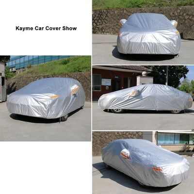 All Weather UV Proof Windproof Car Cover for Automobiles with Reflective Strips and Storage Bag