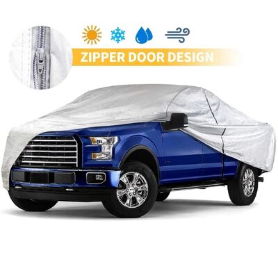 All Weather Protection Auto Cover with Reflective Strips and Windproof Design for Universal Fit