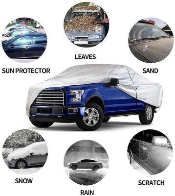 All Weather Protection Auto Cover with Reflective Strips and Windproof Design for Universal Fit