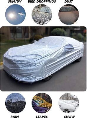 Auto Cover All Weather Protection UV Proof Windproof Design Universal Fit Car Cover