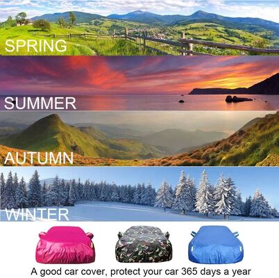 Universal Fit Car Cover with Full Body Sun Protection and Windproof Design for Sedan SUV Pickup MPV