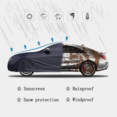 All Weather Protection UV Proof Windproof Design Car Cover for Automobiles with Reflective Strips
