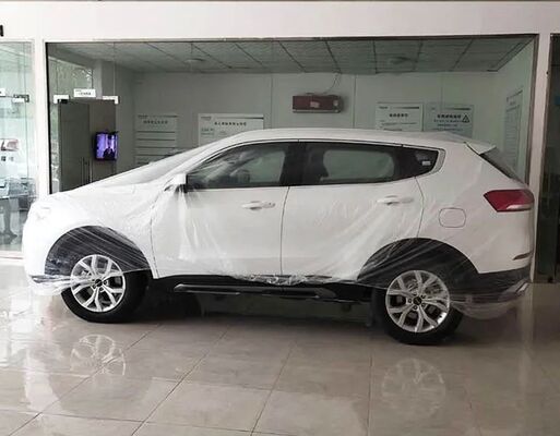 Disposable Plastic Car Cover with UV Protection, Waterproof and Universal Fit for Sedan, SUV, Pickup, MPV