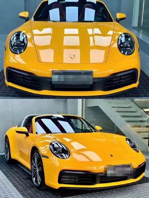 Dmis High Stretchable Satin Metallic 8 Mil Thickness Yellow Car Vinyl Wrap for Full Body Automotive Foil Wrapping