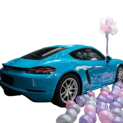 1.52*18m Blue Super Glossy Car Vinyl Wrap with Low Initial Adhesive for Auto Wrapping