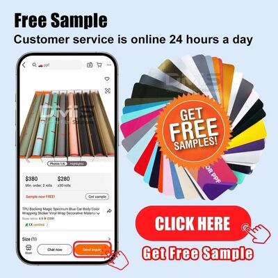 No Damage to Original Paint Car Wrap Film with 10 Years Warranty and Self Healing Protection