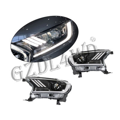 Mustang Style Waterproof LED Headlights for Ford Ranger 2015-2019 with Easy Installation