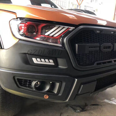 Mustang Style Waterproof LED Headlights for Ford Ranger 2015-2019 with Easy Installation
