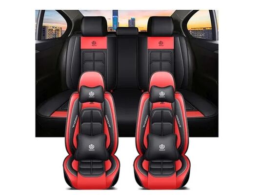 Premium Synthetic Leather Car Seat Covers with Universal Fit and Breathable Waterproof Design