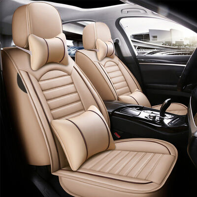 Universal Car Seat Covers Breathable Waterproof Easy-Clean Leather Fabric for All Seasons