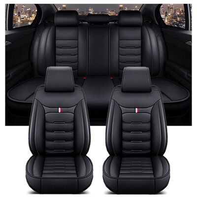 Xiangta Breathable Waterproof Universal Fit Car Seat Cover for 5 Seats Car with Easy-Clean Synthetic Leather