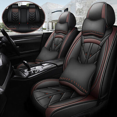 Xiangta Universal Leather Car Seat Covers Breathable Waterproof Easy-Clean for All Vehicles