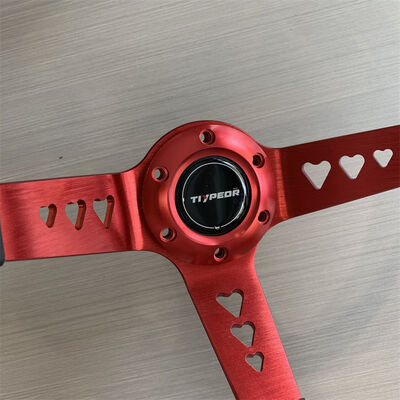 Tiypeor Custom Logo Microfiber Leather/Suede Racing Steering Wheel with Universal Fitment and Customizable Color