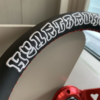 Tiypeor Custom Logo Microfiber Leather/Suede Racing Steering Wheel with Universal Fitment and Customizable Color