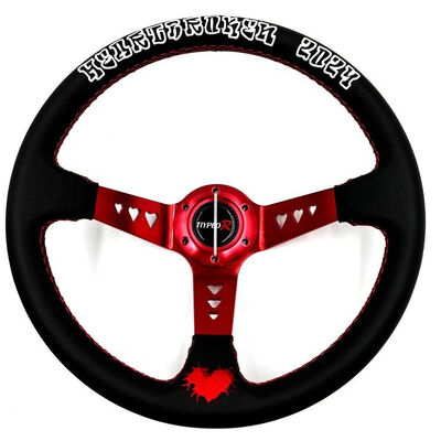 350mm Customizable Embroidery Logo Microfiber Leather Racing Steering Wheel for JDM Cars