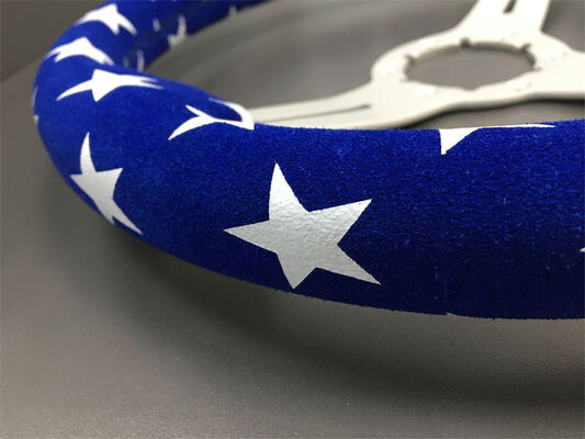 Universal Car Steering Wheel with Aluminum+Leather Material, Customizable Color, and 350mm Specification