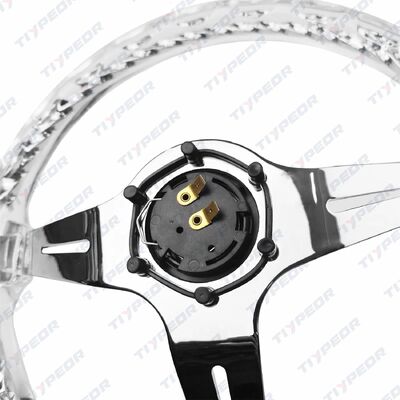 Tiypeor Hitman Aluminum Steering Wheel with Universal Fit and 350mm Specification for Cars