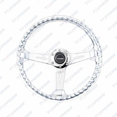 Tiypeor Hitman Aluminum Steering Wheel with Universal Fit and 350mm Specification for Cars