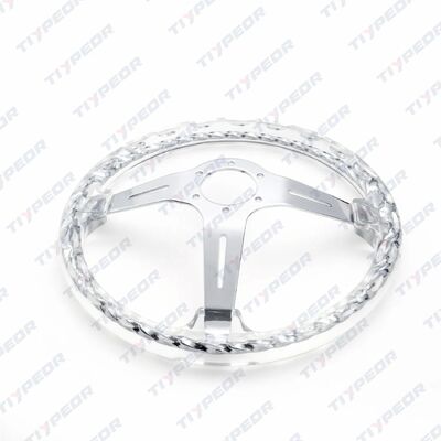 Tiypeor Hitman Aluminum Steering Wheel with Universal Fit and 350mm Specification for Cars