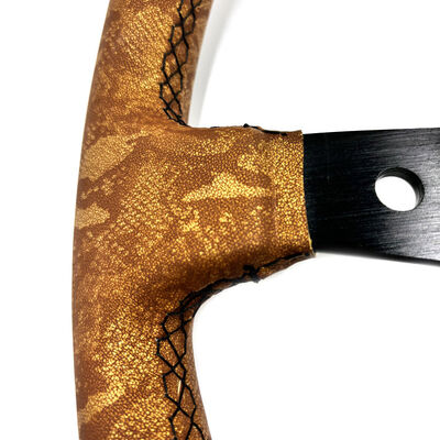 Universal Customizable Leather 350mm Drift JDM Steering Wheel with Center Joint